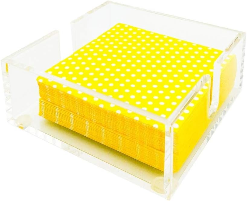 Acrylic Napkin Holder (5.5 x 5.5 x2.5 Inches) Cocktail