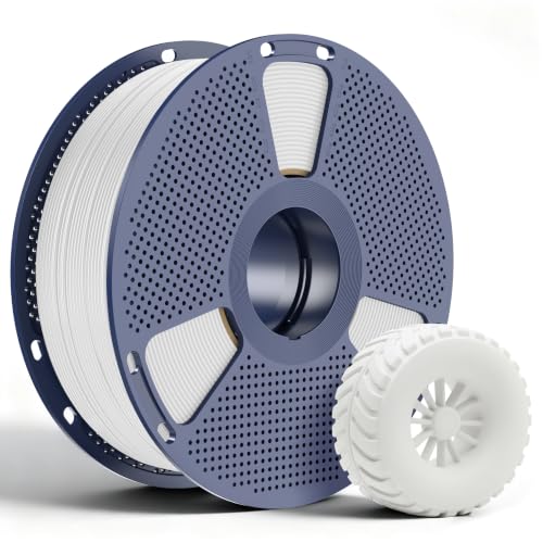 Image of SUNLU TPU 95A Flexible 3D Printing Filament 1.75mm, White 1-Pack | Soft TPU,Easy Printing,1kg Spool (2.2 lbs),Dimensional Accuracy + /- 0.03mm, Fit Most FDM Printer