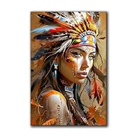 Amazon.co.jp: MUZHINING ネイティブアメリカンのウォールアート