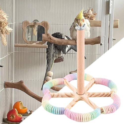 Poleiros Para Gaiola - Suporte Giratório Para Treinamento De Aves | Poleiro De Enriquecimento Intera