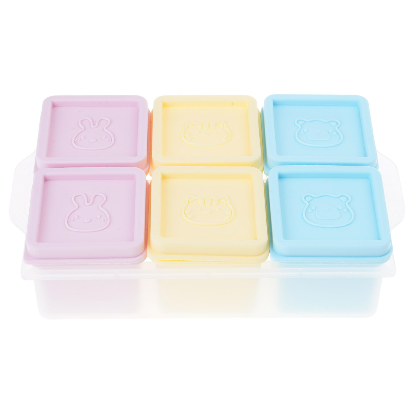 Kalttoy A Dishwasher Safe Baby Food Storage Container 6 Grids Silicone Snacks Organizers Freezer To Microwave Snacks Box With Lid Silicone Freezer Container