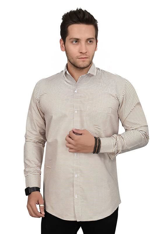 Image of Men's Regular Fit Lining Fomal Shirt