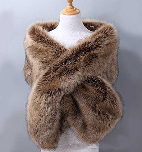 Women's Wedding Shawl Faux Fur Scarf Wraps for Evening/Party/Show2