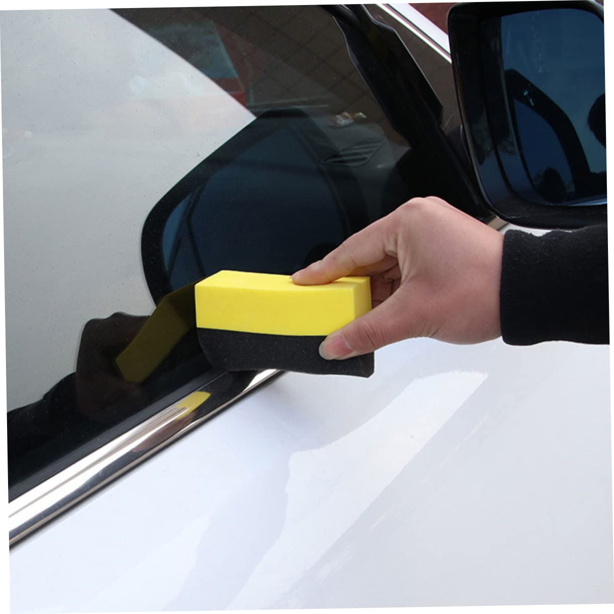 40piezas Esponjas De Limpieza para Coche De Aplicador De Cera para Neumáticos Herramienta Portátil para Interiores Esponjas Reutilizables para Pulido y Lavado De Vehículos
