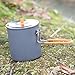 1000ml Lightweight Camping Pot with Foldable Handle – Hard Anodized Aluminum Cooking Pot for Outdoor Hiking, Picnics, Tea & Coffee – 200g Portable for Camp Stove Pot