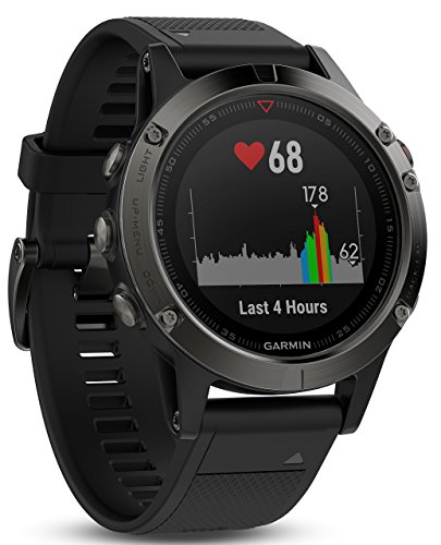 Garmin Fenix 5 - Slate Gray with Black Band (Renewed)