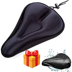 Forro Para Bicicleta Spinning Cubre Sillín de Bicicleta Gel, Funda De Gel para Sillín de Bicicleta, Cubre Asiento de Bicicleta Cómodo y Transpirable con Funda Impermeable para Bicicleta de Carretera, Montaña y Urbana