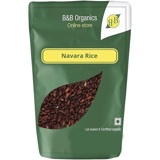 B&B Organics Navara red Rice 850 grams/ Laal Chawal/ Certifi
