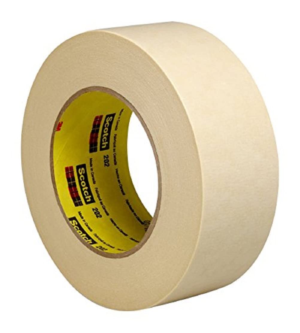 3M 202 Crepe Masking Tape, 30 mm x 50 m, Beige, Pack of 32