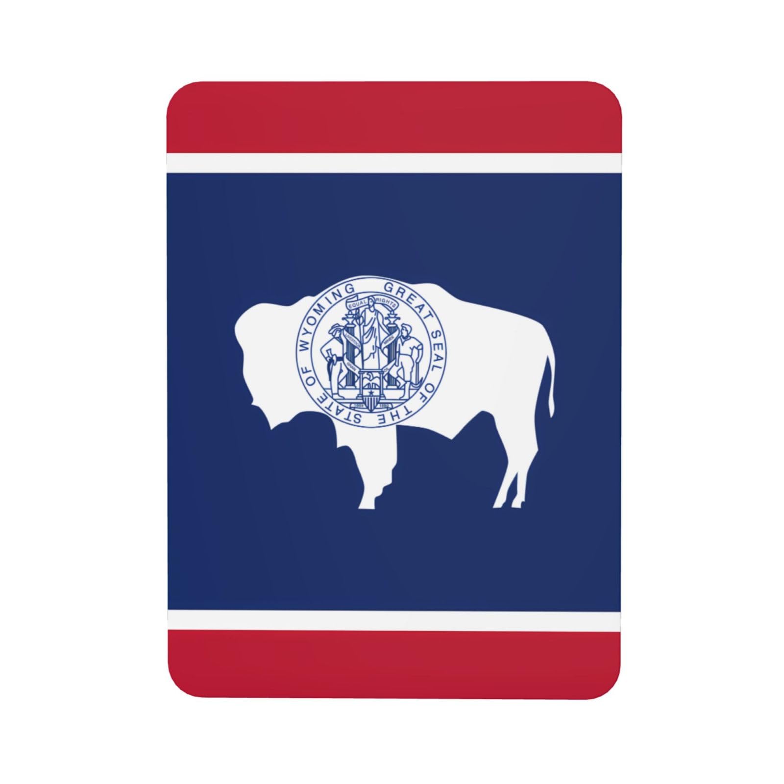 Wyoming State Flag Soft Magnetic Refrigerator Magnets with Creative Printing, Decorative Magnetic Stickers