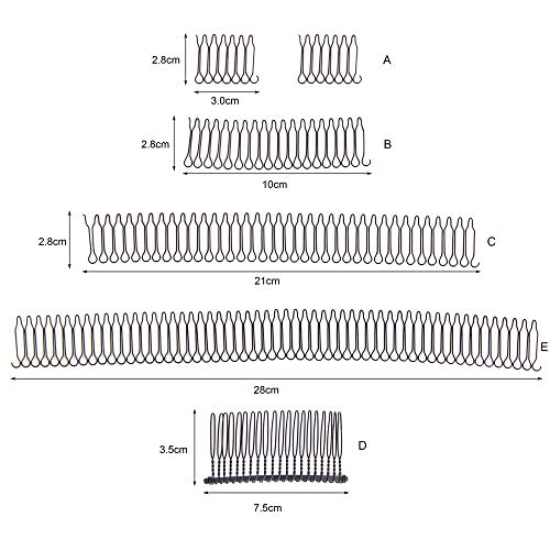 6 Pcs U Shape Hair Finishing Fixer Comb, Invisible Hair Holder, U Pin Hair Clips for Thick Hair, Bobby Pins, Hair Updo Accessories for Small Broken Hair, Hair Styling Tools for Girls and Women - Thumbnail 3