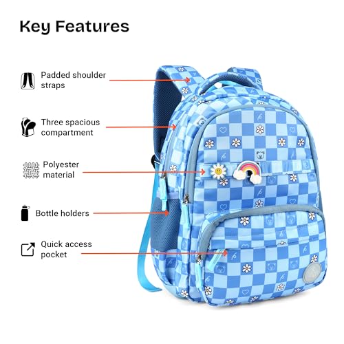 Image of Nasher Miles Polyester Backpack | Ideal for Preschool, Kindergarten, College, School, Office& Travel | Toddler, Girls, Boys, Men, Women