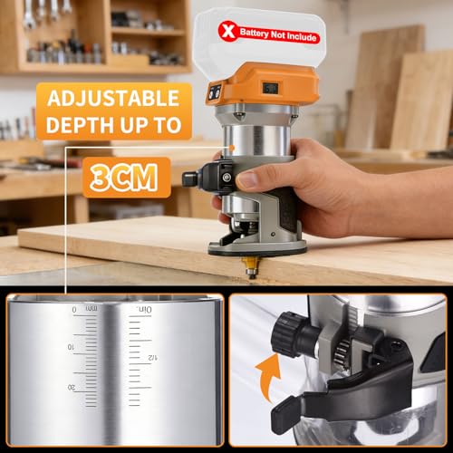 Cordless Wood Router for Dewalt 20V
