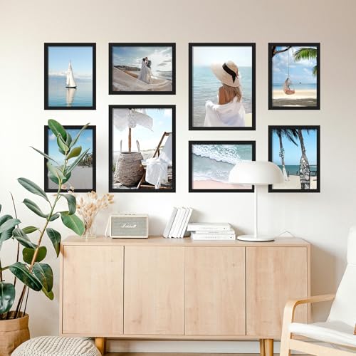 decorUhome 12x16 Picture Frame, Display 8.5x11 Certificate with Mat or 12x16 Poster without Mat, Wall Mounting Photo Frame, Black, 1 Pack