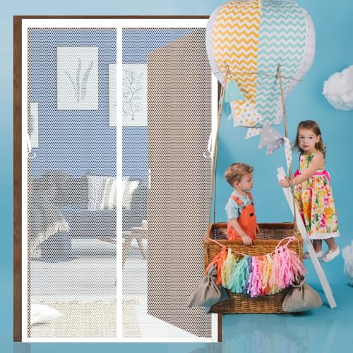 Moustiquaire porte magnétique blanc 123x241 rideau anti moustique porte fenetre