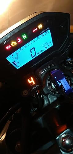 MOQIAOSEIKO Motorrad Ganganzeige Speed Gear Digitalanzeige Kompatibel mit Honda NC700 XL CTX700 CB1100 VT400 CB400SF CBR650F CB650F Motorrad 1-6 Ebene Ecu Plug montieren Geschwindigkeit