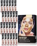 24K Gold Peel-Off Face Mask Set-24Pcs Portable Travel Size Bulk Clay Masks,Peel Off Mud Facial Mask,Deep Cleaning,Blackhead Remove Face Mask,Mother's Day Skincare Product Gift Kit for Women Mom