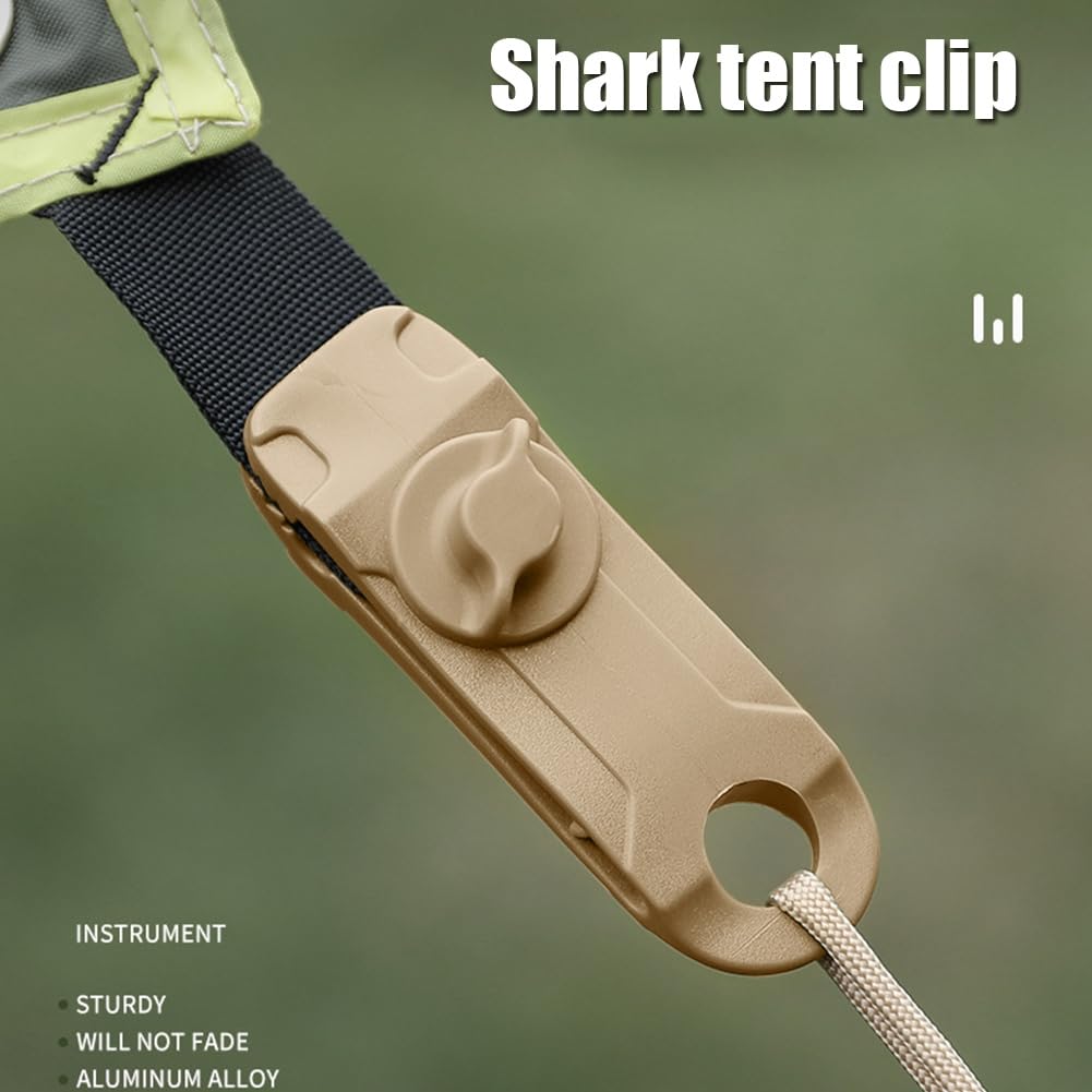 10 Stück Befestigungsclips für winddichte wiederverwendbare Outdoor-Clips, Planenspanner, Seilschnalle, Militärgrün