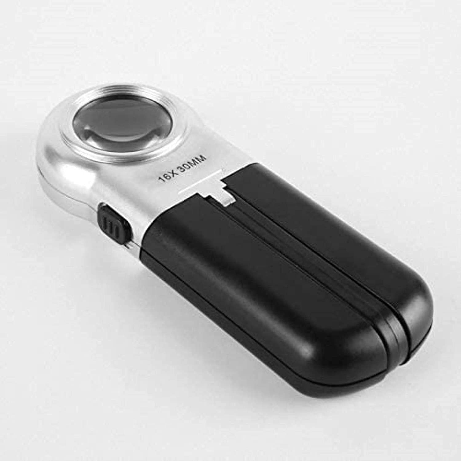 EUQKKWLOY Lupa de 16 aumentos con Lentes de Cristal óptico, Lupa compacta y portátil para tasación de Jade, Lupa de Mano y de Escritorio de Doble Uso.