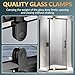 ELEGANT Neo-Angle Frameless Shower Door 36.5 in. W x 72 in. H, Corner Shower Enclosure with 1/4