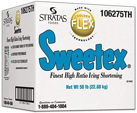 Sweetex Golden Flex Icing Shortening, 50 Pound -- 1 each.