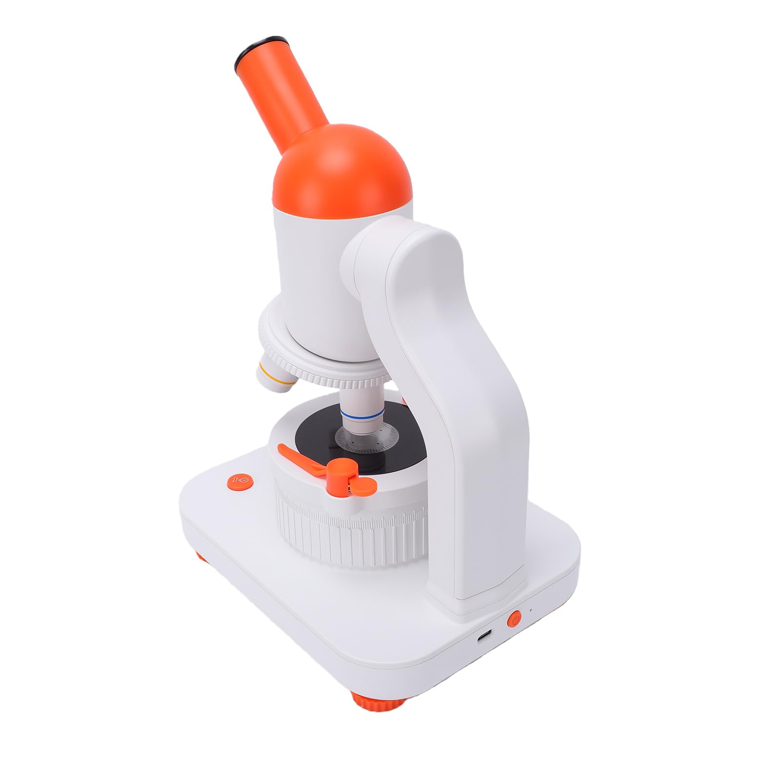 Naroote Microscopi Biologici, Microscopio Composto, Microscopio per Bambini con Doppio LED, Ricaricabile, Portatile e 12 Vetrini, Ideale per l'apprendimento STEM