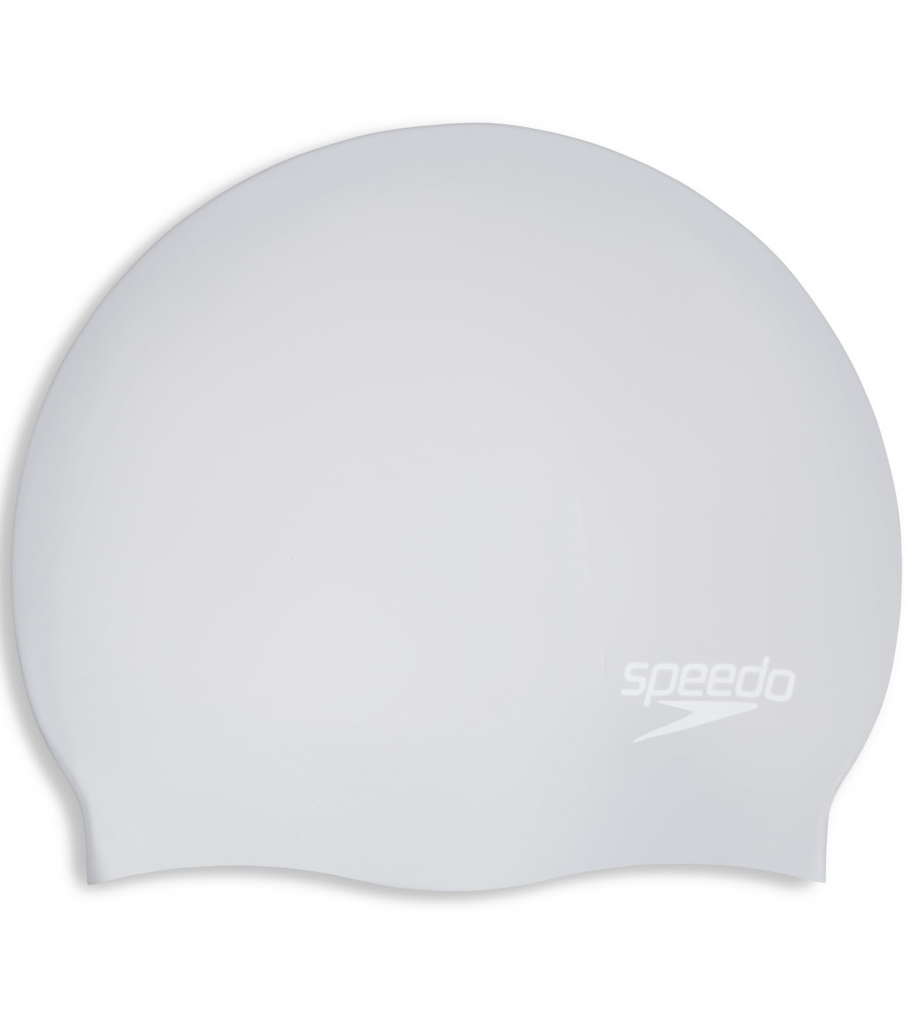 Speedo Silver/White Long Hair Silicone Swimming Cap