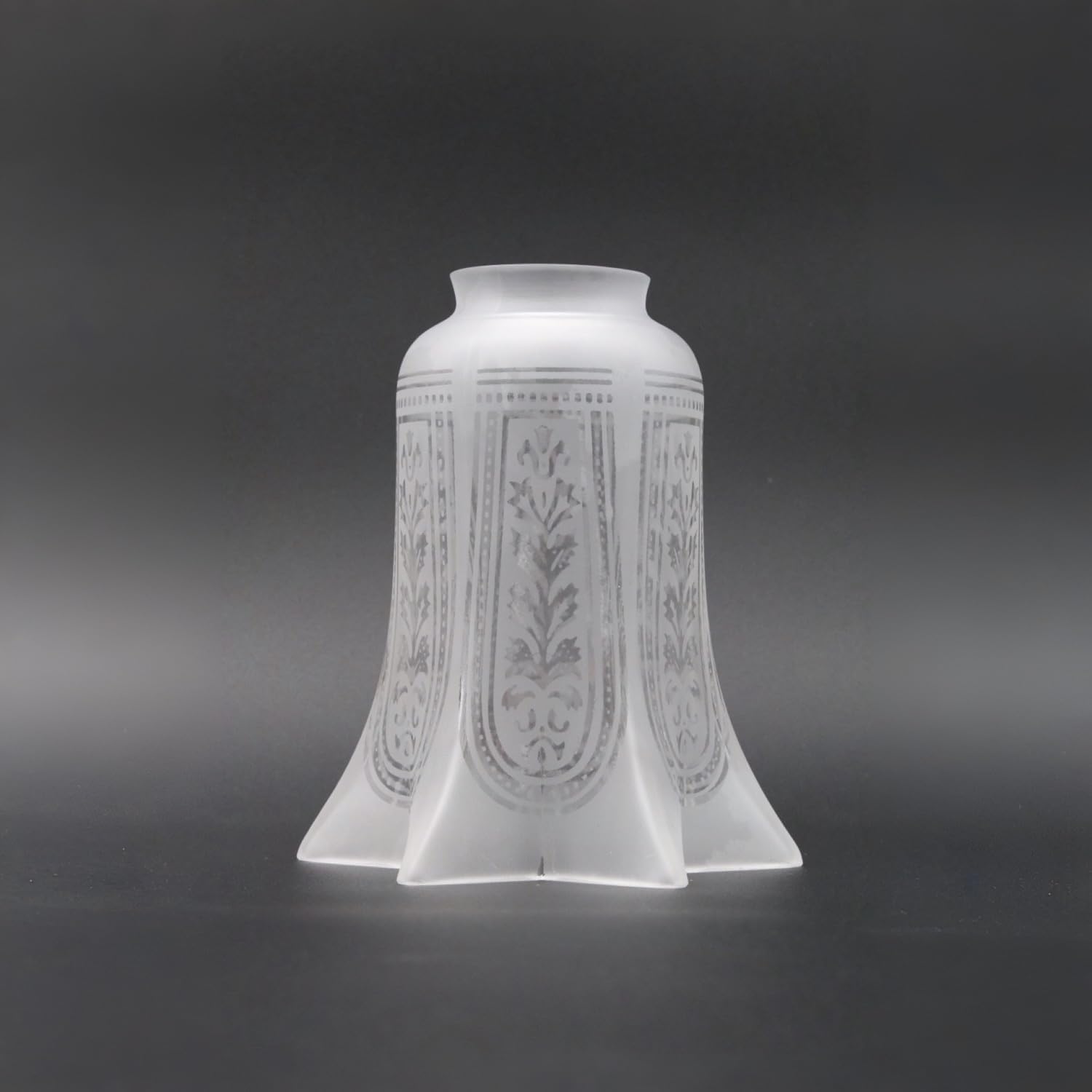 Victorian Etched with Flare Glass Replacement Shade 2 1/4" Fitter Lighting Parts New