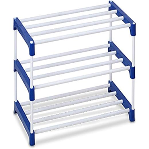 DEMARK Portable Plastic Shoe Rack - 3 Shelves