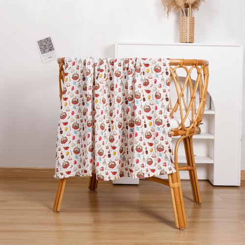 Image of Muslin Swaddle Blanket for Unisex, Soft Breathable and Skin-Friendly Bao Dumpling Birthday Baby Swaddles for Boys & Girls, Newborn Receiving Blanket, Blankets Babies, Large 42 x 47 inches