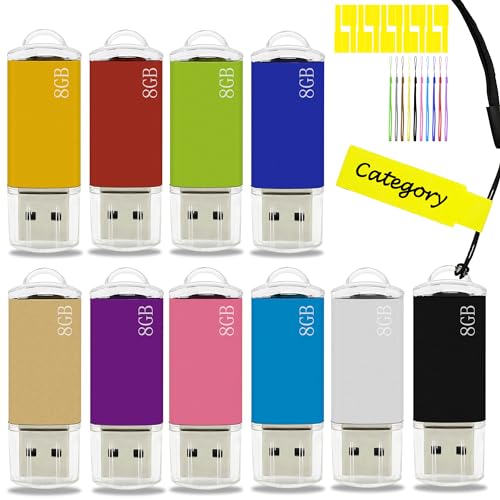Clé USB 2.0 en métal 8Go lot de 10 résout vos problèmes de tri de fichiers professionnels