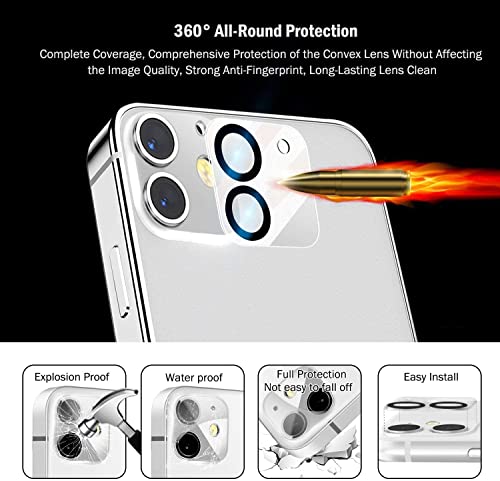 Image of Skinomi Back Camera Tempered Glass Lens Protector Compatible for Apple iPhone 14 with Edge to Edge Coverage and Easy Installation Kit, Pack of 2