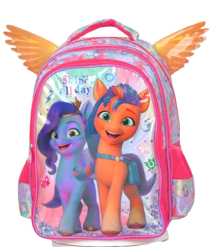 My Little Pony Premium School Bag for Kids | Lightweight Trendy Backpack | Padded Comfortable Straps & Detachable Wings | Ideal for Ages 3–5 | 14 inches-image-40