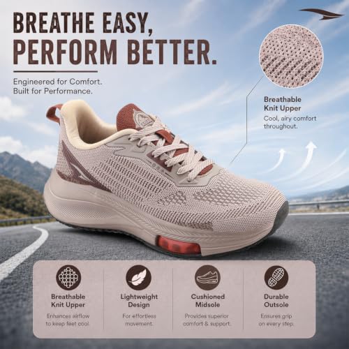 Image of ASIAN Titan-16 Men's Running Shoes | Lightweight Knit Mesh Upper | Breathable Airflow Design | EVA Grip Sole Comfortable Daily Use
