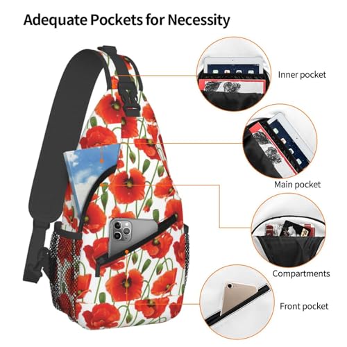 Flower. Stylish Men'S Messenger Bag - Durable Polyester, Huge Capacity & Adjustable Strap4