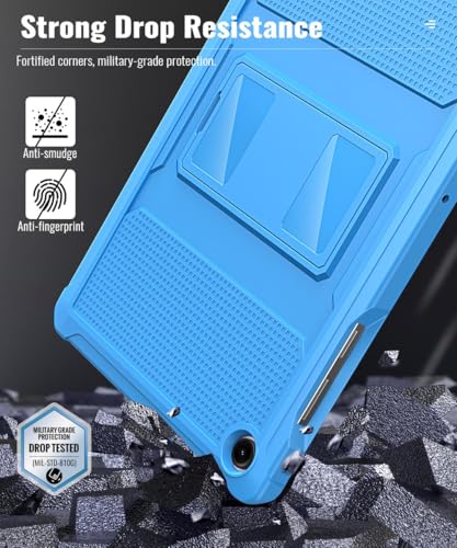 Image of MoKo Shockproof Case Fit Samsung Galaxy Tab A11+ Plus / A9+ 11 Inch | Full Body Rugged Stand Back Cover with Built-in Screen Protector for Galaxy Tab A11+ / A9+ Tablet, Blue Wave