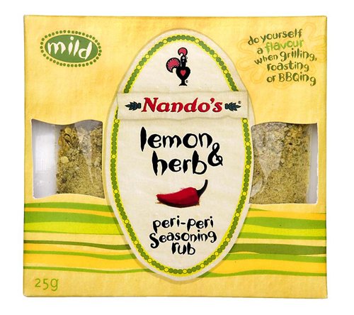 Nando's Lemon And Herb Peri-Peri Seasoning Rub 25 G (Pack Of 10)