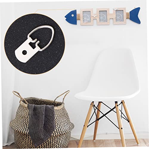 Image of 200Pcs D Ring Picture Frame Hooks with Screws Heavy Duty Wall Fixing Hardware for Hanging Photos Paintings and Artwork Includes Hooks and Screws