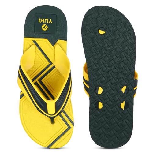 Image of YUKI Men Slippers | Stylish Hawai Chappal Rubber Flip Flops Slippers, Comfortable & Ultra-Light, Waterproof Non-Slip Thong
