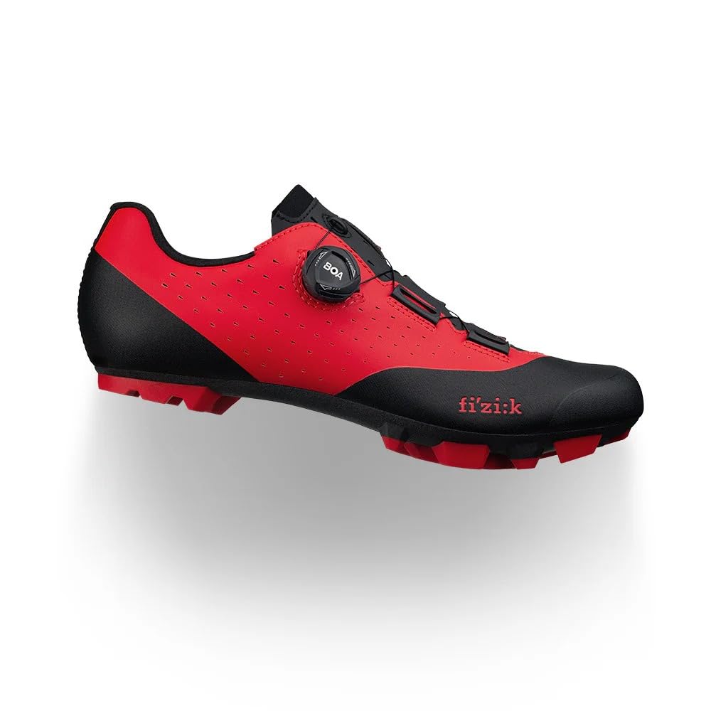 Fizik Vento Overcurve X3,Off-Road Gravel Boa Shoes, Red/Black, 9