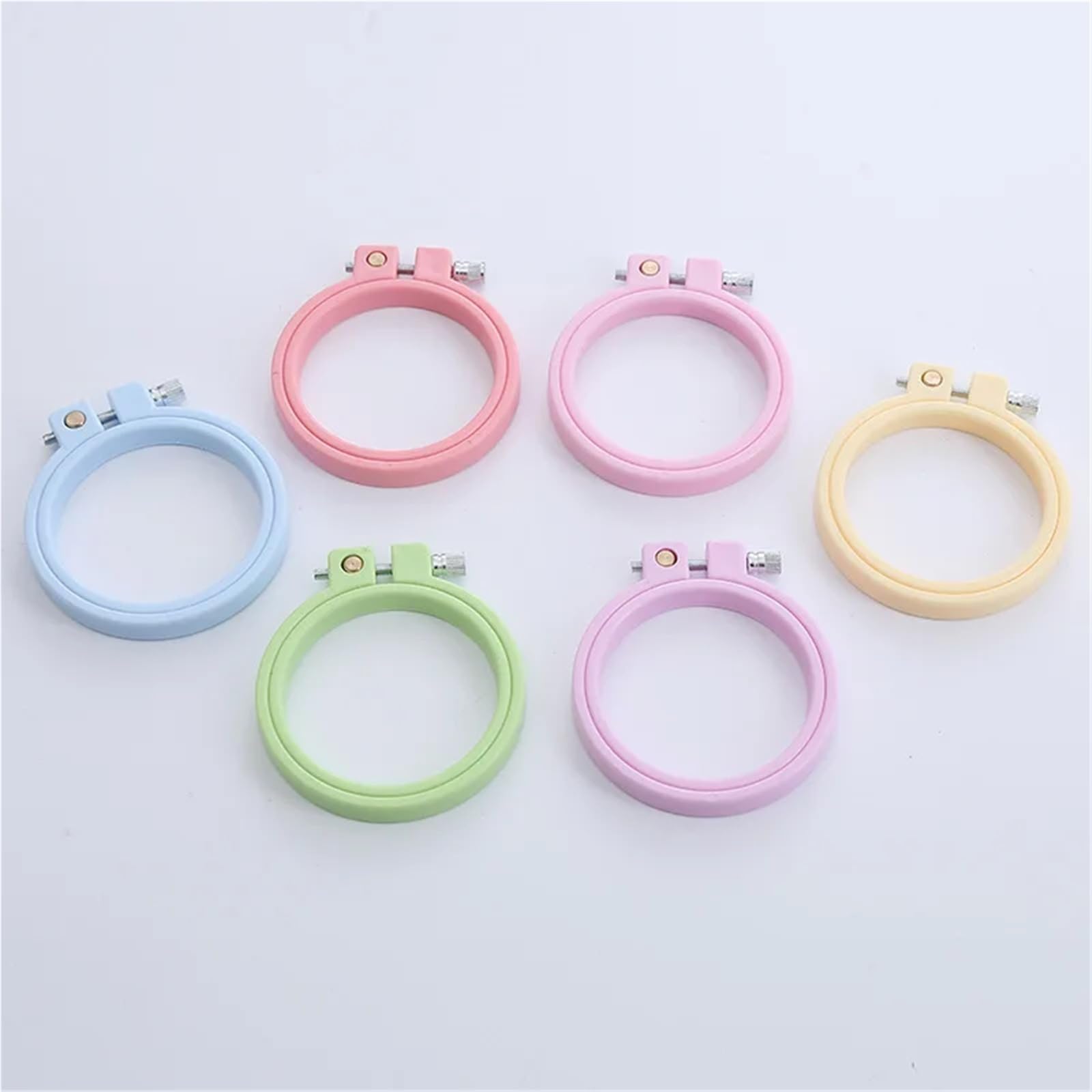 MRKU Soporte para Bastidor de Bordado DIY, Kit de Costura para Punto de Cruz, 1/3 Piezas, Anillo de plástico Redondo, Herramienta de Estiramiento, Herramientas de Costura y Manualidades domésticas.