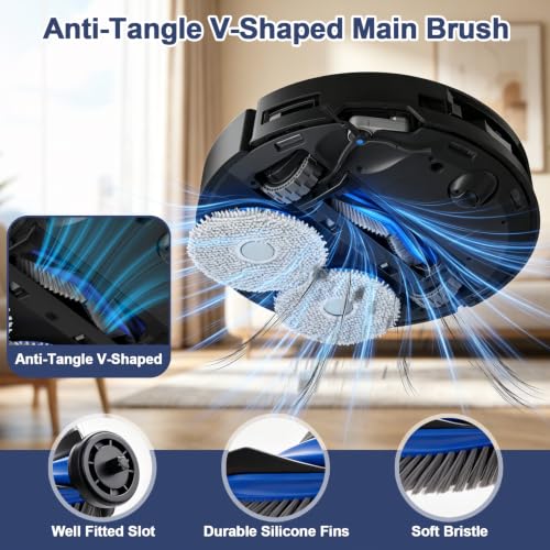Image of T50 Max Pro Omni Replacement Parts for ECOVACS DEEBOT T50 Max Pro Omni / T50 Max Pro Omni Gen2 Robot Vacuum Cleaner 2 Main Brushes, 4 Filters, 6 Side Brushes, 6 Mop Cloths, 6 Bags