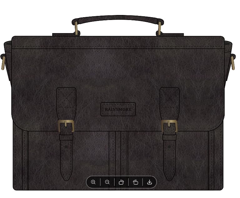 RAINSMORE 17,3 Pulgadas Maletín Portátil Hombre Bolso Cuero Impermeable