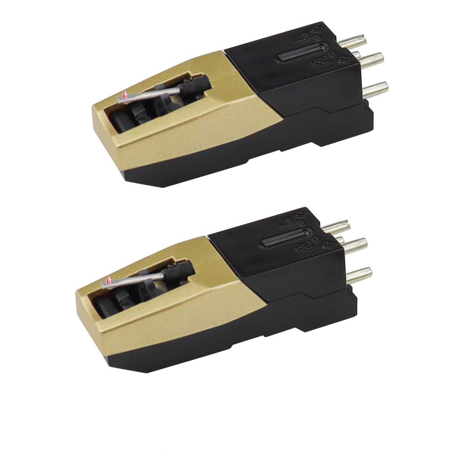 2 Pcs Record Player Stylus, Record Player with Turntable Replacement Needle, Golden Red Ruby Stylus for Enhanced Audio Quality, Vinyl Record Player Maintenance, Two Pieces Gold Stylus Set-image-35