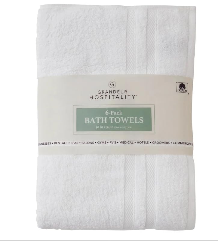 Grandeur Hospitality Bath Towel 6-Pack