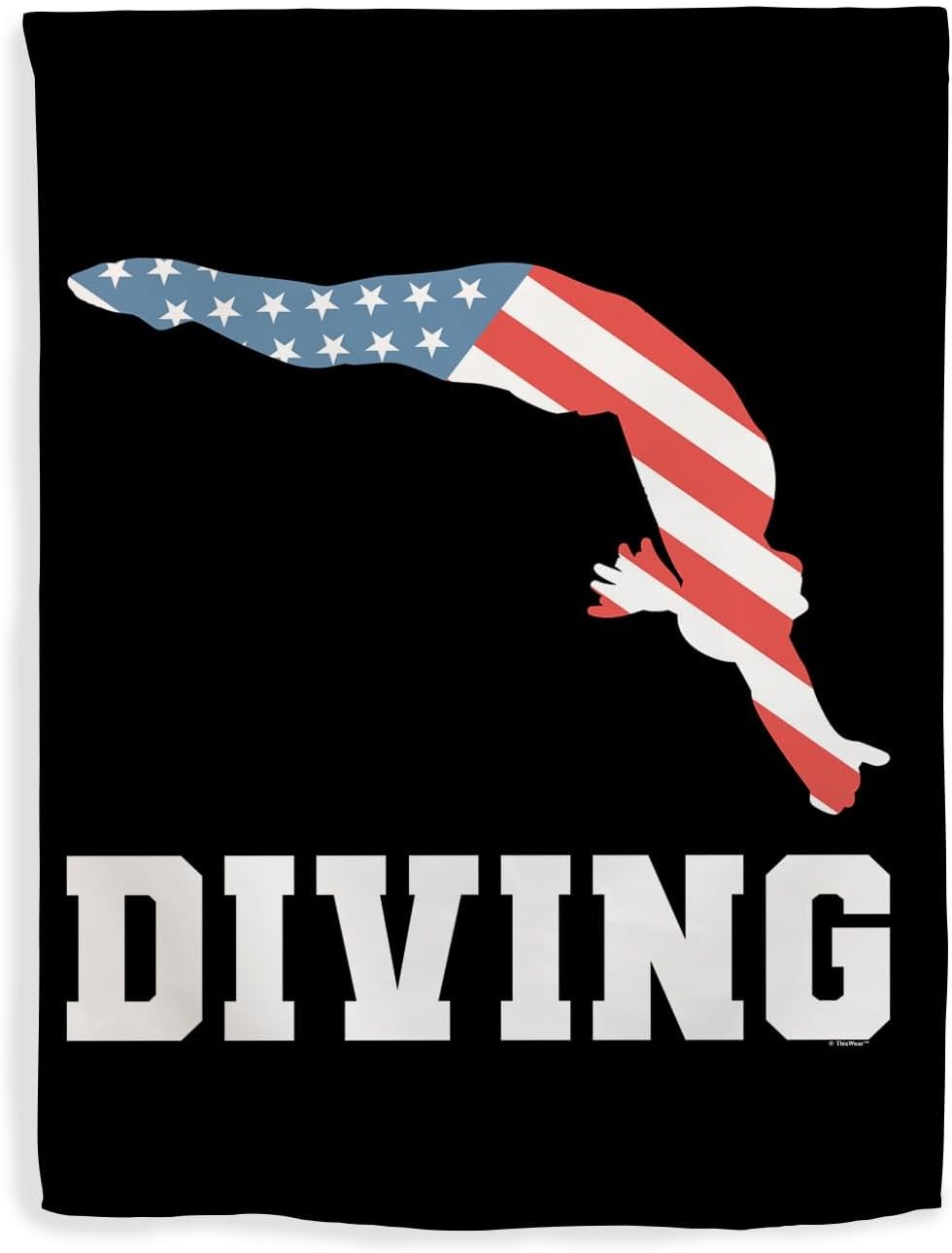 American Pride Summer Games Gifts USA Sports Diving Double Sided 28x40 House Flag