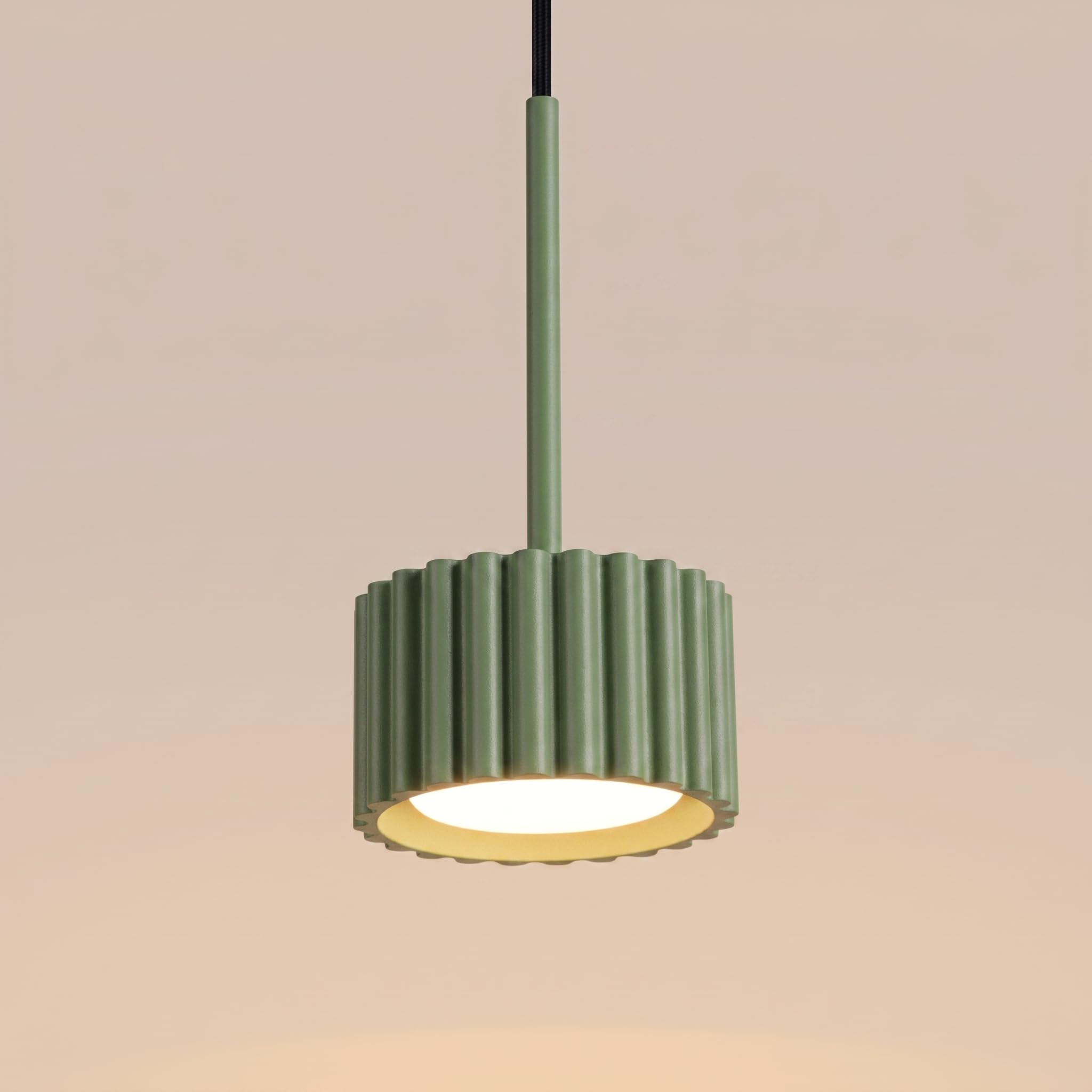 SOLLUX lighting Pendelleuchte LED Hängelampe Gx53 Aura olivgrün