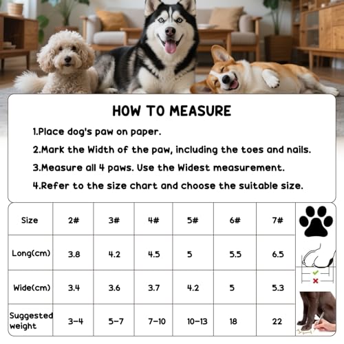 4 PCS Hundeschuhe Sommer, Hundeschuhe Pfotenschutz, Pfotenschutz für Hunde, Ausgestattet mit Reflektierendem Band, Geeignet für Den Lnnen- und Außenbereich, Atmungsaktiv und Verschleißfest/Schwarz 6