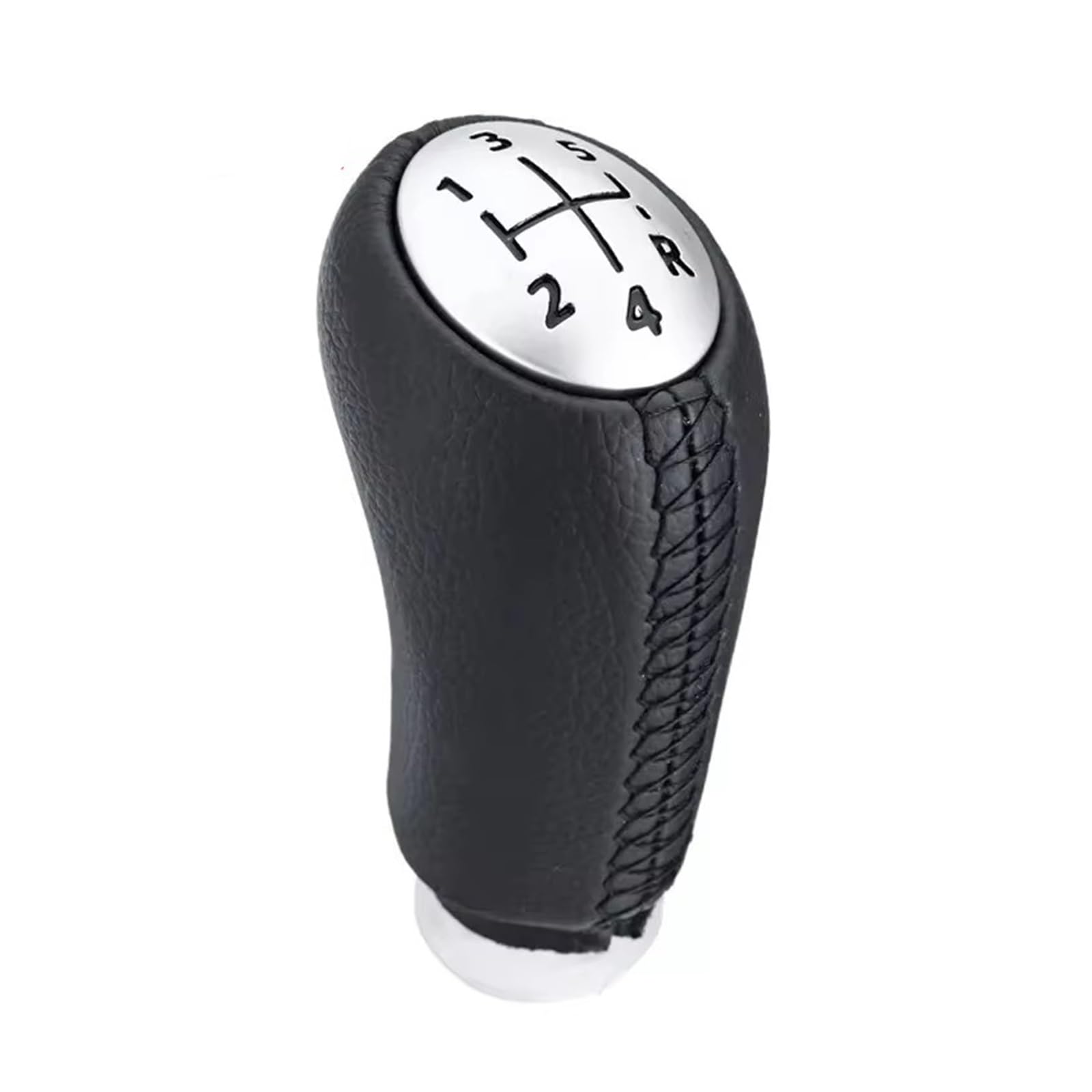 Ouvecr Matte Black Stitch Car Shift Gear Knob Handle For Scenic Ii For Mk2 For Megane 2 Mk For Clio Iii Mk3 Shifter Stick Headball Pen Ball Mt Gear Shift Knob Gear Shift Cover(Matte Black Stitch)