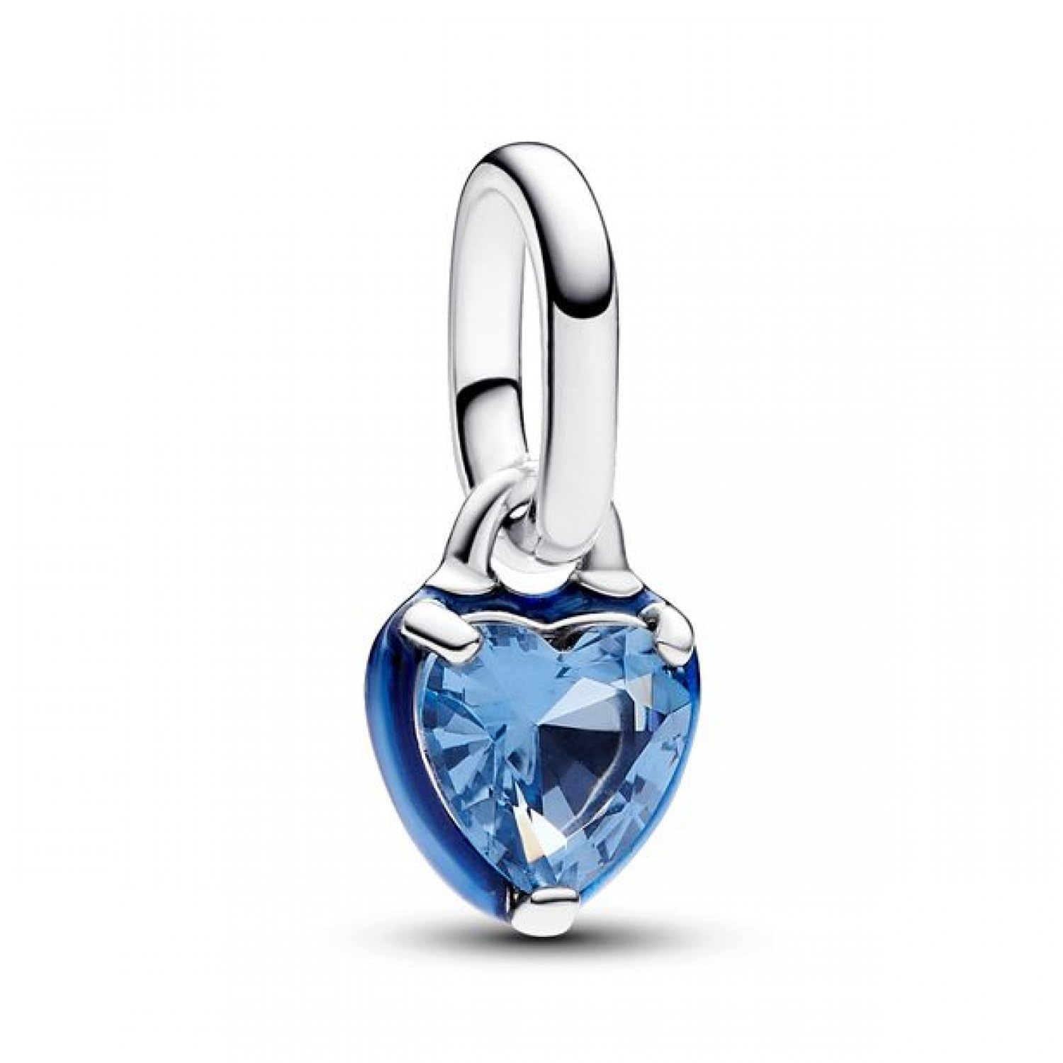 Pandora ME Heart sterling silver mini dangle with blue stone and blue enamel
